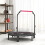 48" Foldable Mini Fitness Trampoline, with Adjustable Foam Handle, Pink 4
