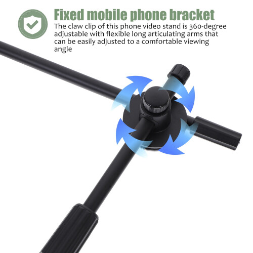 Overhead Phone Mount Black Adjustable Articulating Arm 2