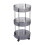 3-Tier Round Storage Cart Gray 2