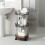 3-Tier Round Storage Cart Gray 6