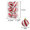 Christmas Tree Balls Electroplated Red White 6 pcs 3