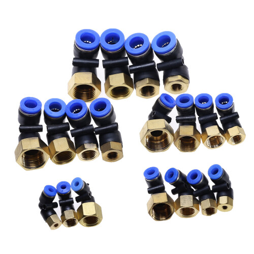 PLF Hose Female Thread Pneumatic Elbow Connector OD 4-12mm 2