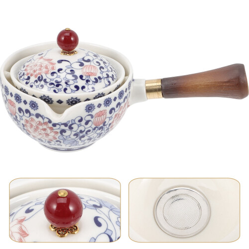 Ceramic Teapot Traditional Chinese Style 360 Degree