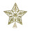 Christmas Tree Topper Star Gold White Plastic 10 Inch 2
