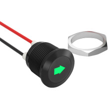 LED Car Turn Signal Lamp Waterproof 12mm Metal