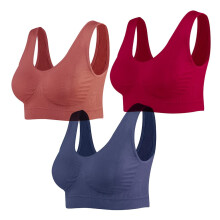 Seamless Sports Bra Wirefree Yoga Bra with Removable Pads