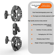 4X Super Clamp Articulating Magic Arm Clip 360 Dual- Super Clamp für Regenschirm Monitor LED Licht Action Kamera Clip