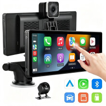 10.26'' Wireless Carplay Monitor Portable Radio Touch Screen Reversing Cam