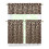 Brown Gradient Leopard Print Kitchen Curtain Valance Set 36 1