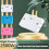 3-Way Flat Wall Outlet Extender 180 Rotatable 2-Prong 2