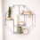 Spot On Dealz Modern Metal Hexagon Wall Shelf - Stylish Grey Floating Storage 4