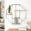 Spot On Dealz Modern Metal Hexagon Wall Shelf - Stylish Grey Floating Storage 5