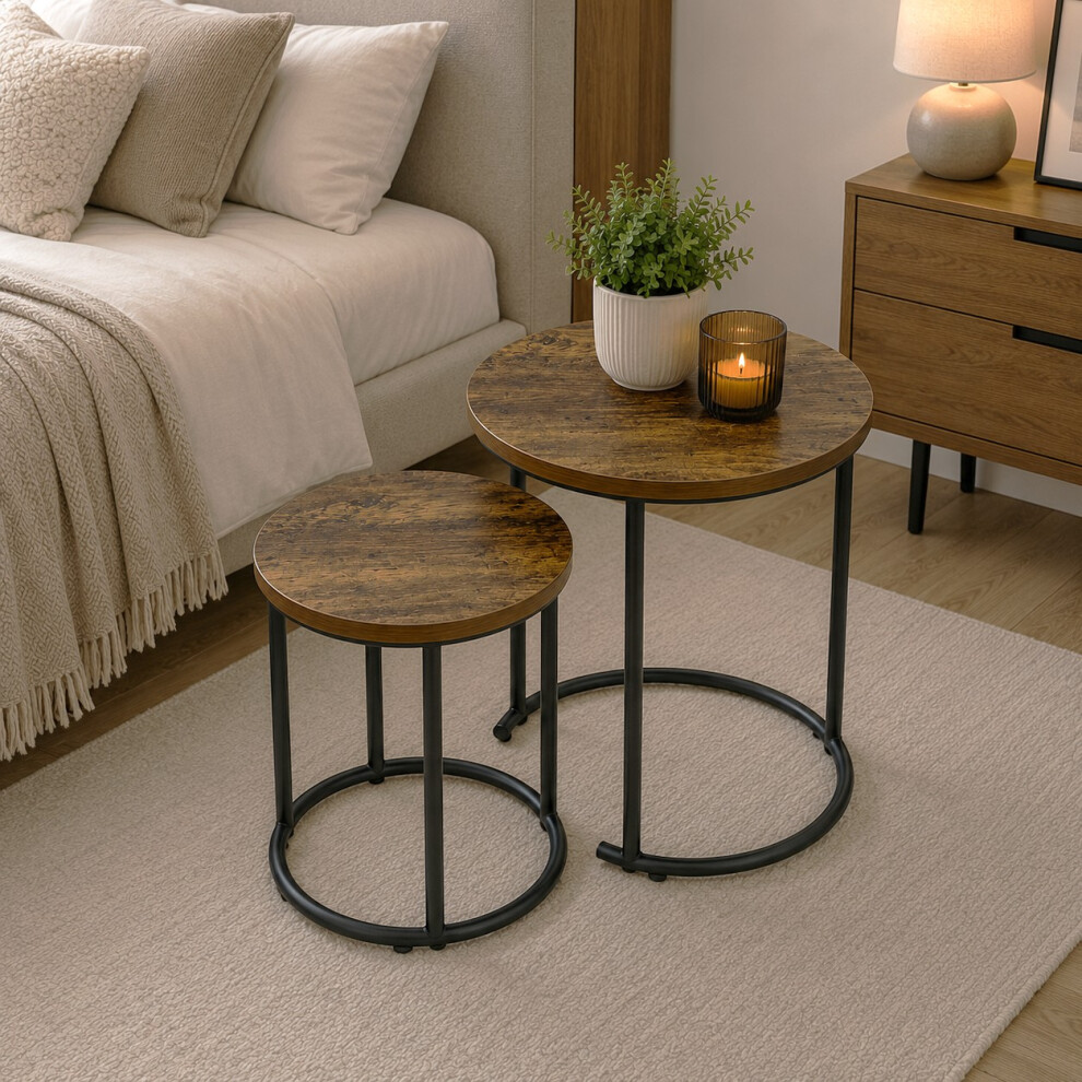 Spot On Dealz Round Nest Of 2 Tables Living Room Furniture