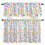 Easter Kitchen Curtains Set Yellow Pink Blue Egg Flower 1