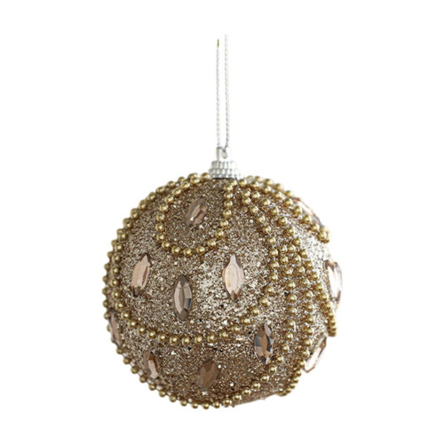 Rose Gold Christmas Ball Ornament Plastic 1 Pack 1