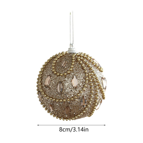 Rose Gold Christmas Ball Ornament Plastic 1 Pack 2