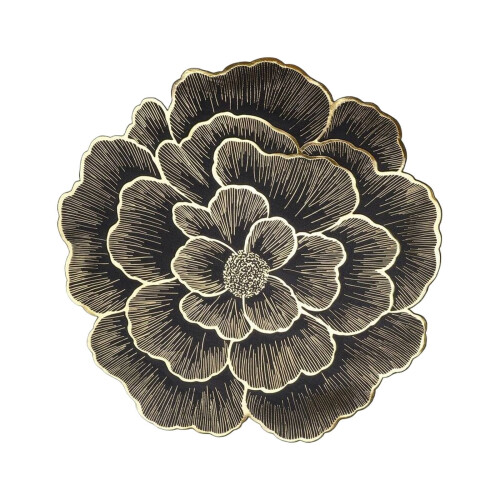 Round Rose Flower Placemats Pressed Vinyl 12 pcs 1