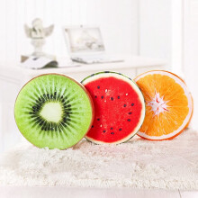 13 inch Round 3D Fruit Throw Pillows Orange Kiwi Watermelon