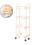 4-Tier Kitchen Bathroom Storage Cart White 1