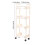 4-Tier Kitchen Bathroom Storage Cart White 4
