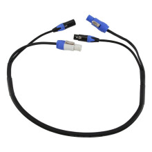 4X High Quality Powercon 3-Pin XLR Combo Cable 1m DMX512 Power Con Cable for Stage Lighting Led Screen