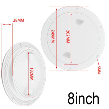 White Round Non-Slip Inspection Hatch with Detachable Cover