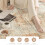 Beige Vintage Boho Area Rug 2X3 ft Machine Washable 2