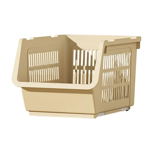Stackable Storage Baskets with Wheels and Drainage 3-Piece 2