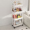 Rolling Utility Cart 4-Tier with Armrests Plastic Shelves 6