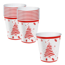 Christmas Disposable Paper Cups Holiday Thickened 16 Pcs