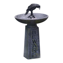 Halloween Resin Crow Bird Bath with Figurines 1 pc