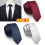 Classic Skinny Necktie for Men Silk Solid 4 Pcs 1