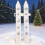 White PVC Christmas Tree Fence Decorations 20 pcs 3.9x11.8 5