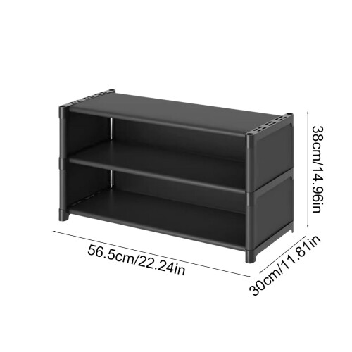 Plastic Shoe Rack Cabinet Dust-Proof Multi-Layer 2