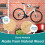 Wood Bicycle Wall Mount Space-Saving Hanger for Garage or 5
