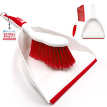 Soft Grip Dustpan and Brush Set Hand Sweeter (Red)