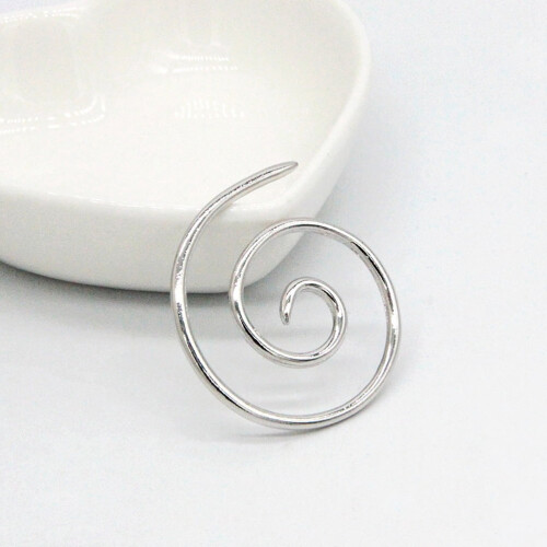 Spiral Knitting Needles Silver 4 Pcs 2