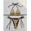 Women's Leopard Print Bikini Set Halter Triangle Bra 1