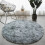 Plush Round Rug Mat Soft White 40x40cm 1
