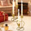 Gold Heart Taper Candle Holder 2-Arm 6