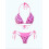 Women's Leopard Print Bikini Set Halter Triangle Bra 2