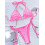 Women's Leopard Print Bikini Set Halter Triangle Bra 5