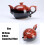 Chinese Style Ceramic Kung Fu Tea Set with 1 Teapot and 6 4