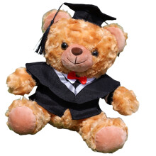 Plush Bear Graduation Gift with Removable Hat