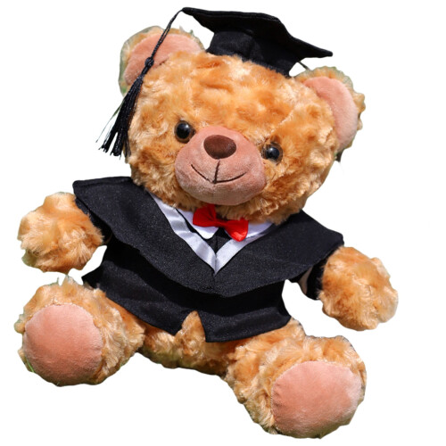 Plush Bear Graduation Gift with Removable Hat