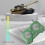 Remote Control Tank Toy Yellow 9-Channel with Light and 1