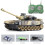 Remote Control Tank Toy Yellow 9-Channel with Light and 8