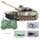 Remote Control Tank Toy Yellow 9-Channel with Light and 6
