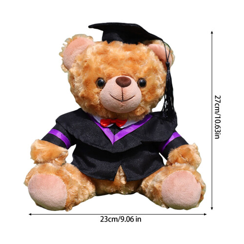 Plush Bear Graduation Gift with Removable Hat 2