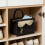 Foldable Woven Storage Basket with Handle Black Blue Pink 1